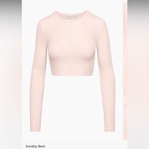 Sunday Best Strawberry Puff Pink Bliss Cropped Longsleeve crew-neck